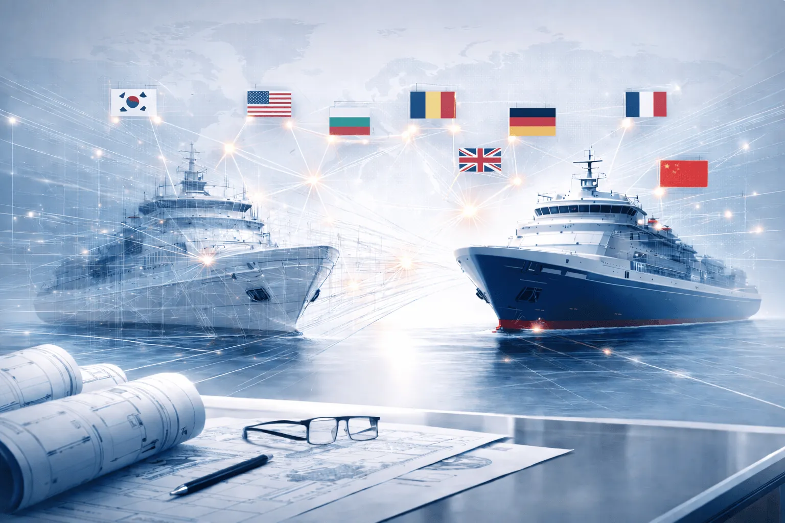 Ships with different flags