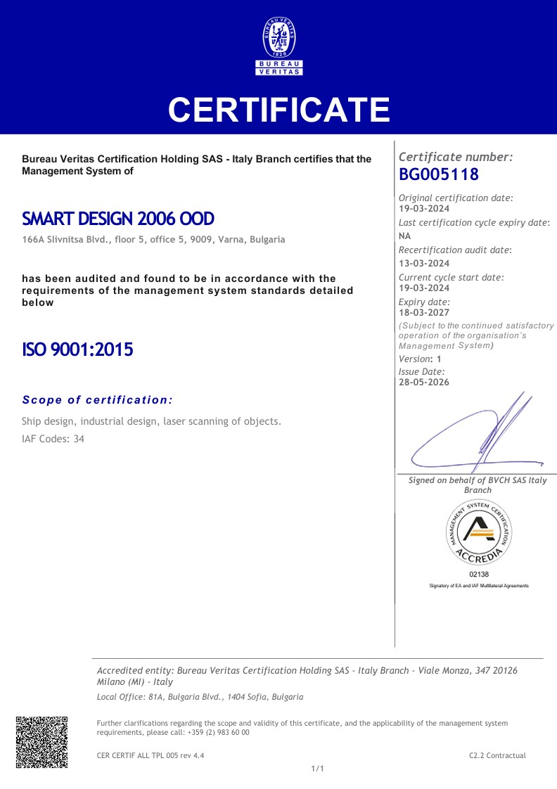 Bureau veritas certificate